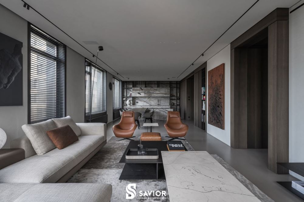 Mẫu nội thất chung cư 110m2 hiện đại, tiện nghi