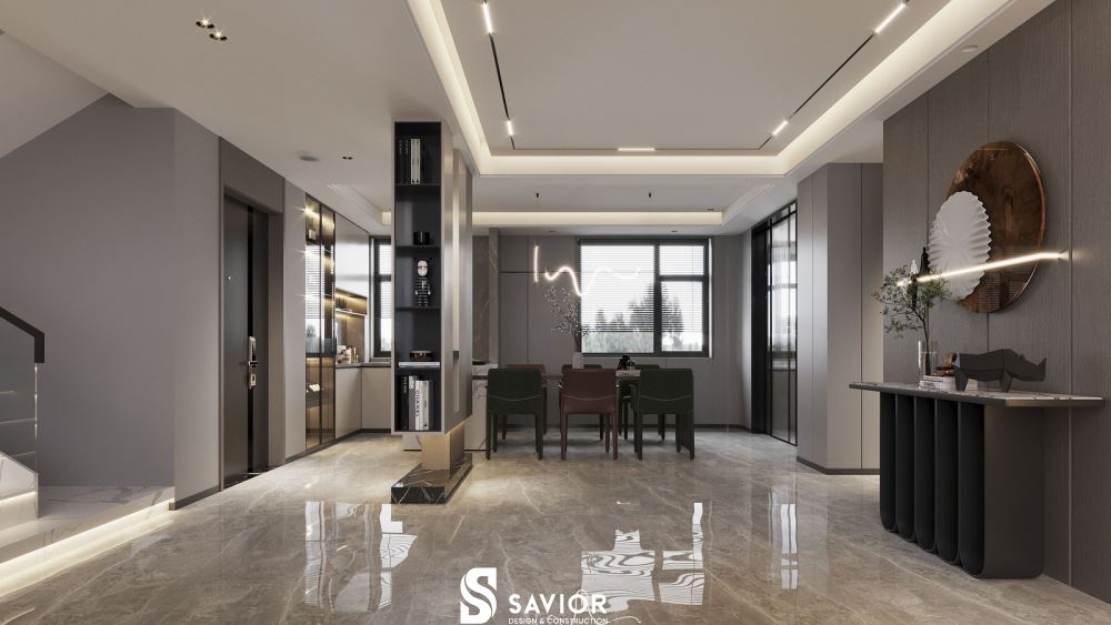 Không gian thoáng rộng của căn hộ duplex