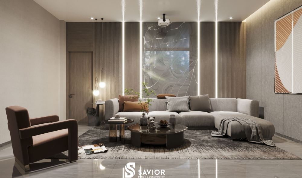 Không gian phòng xem phim thư giãn của cả gia đình