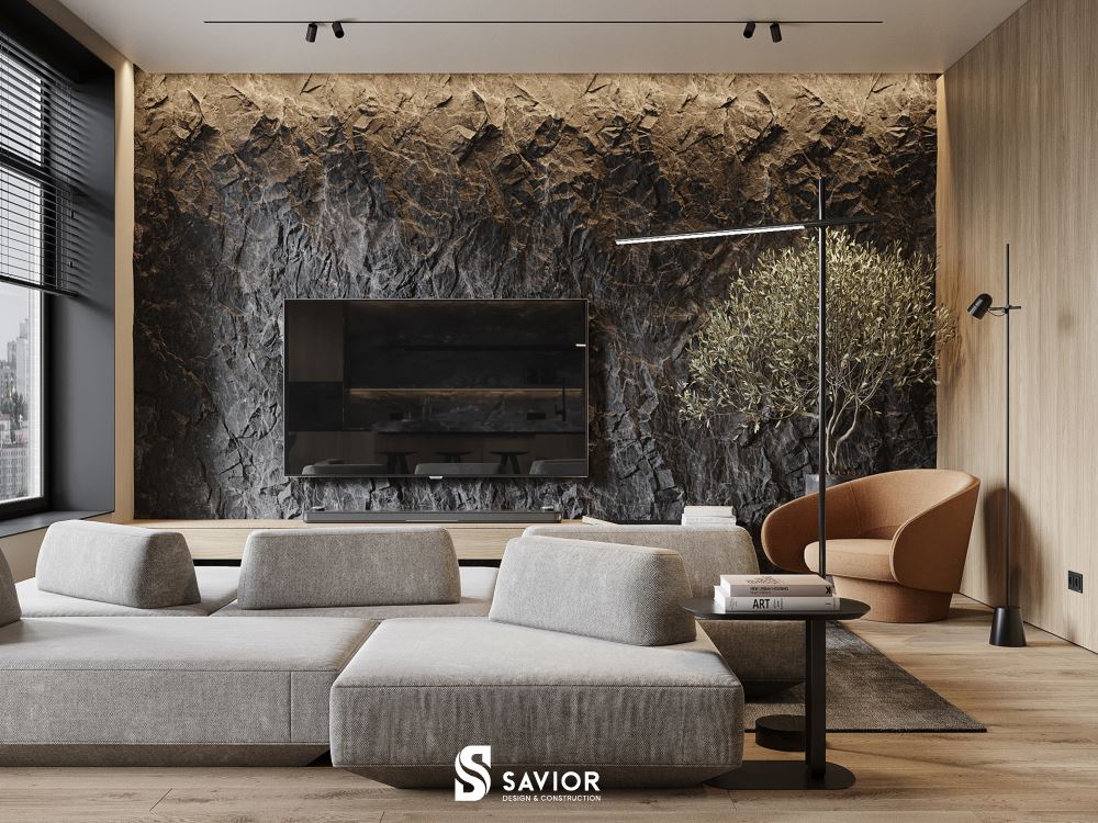 Màu sắc trang nhã, thanh lịch của nội thất phòng khách