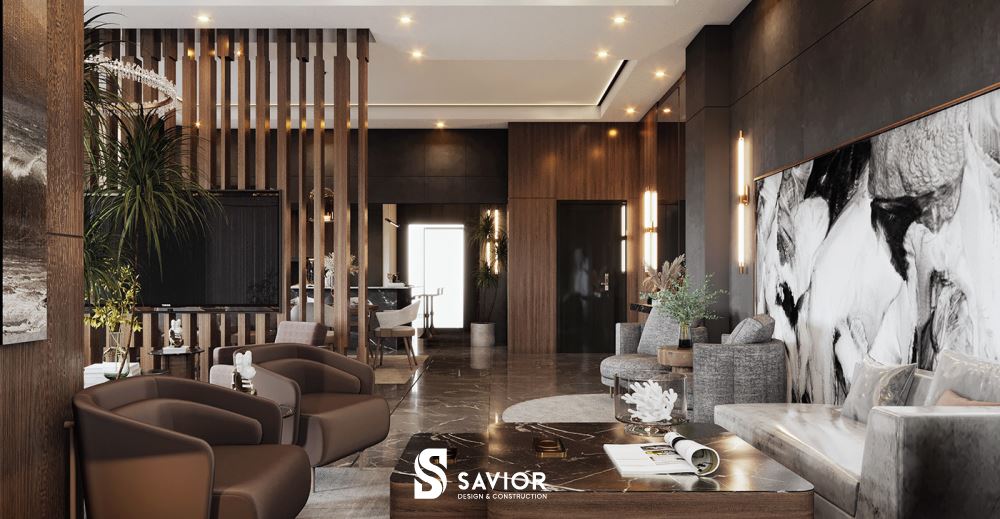 Gam màu tự nhiên được vận dụng vào nội thất phòng khách