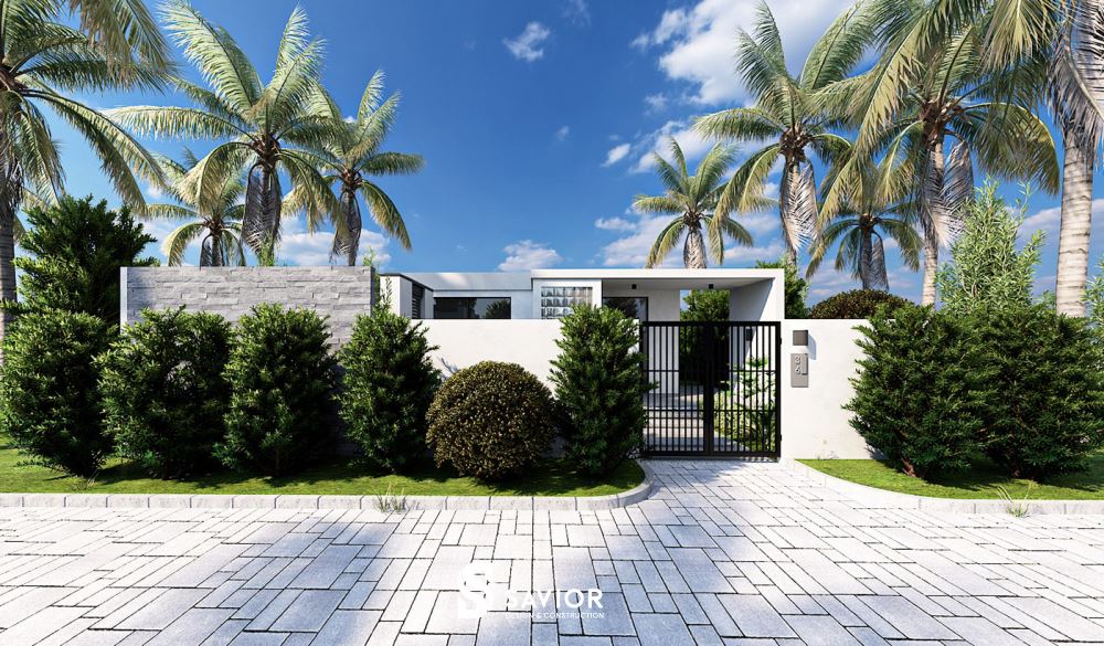 Mẫu biệt thự 1 tầng 100m2 hòa mình giữa thiên nhiên