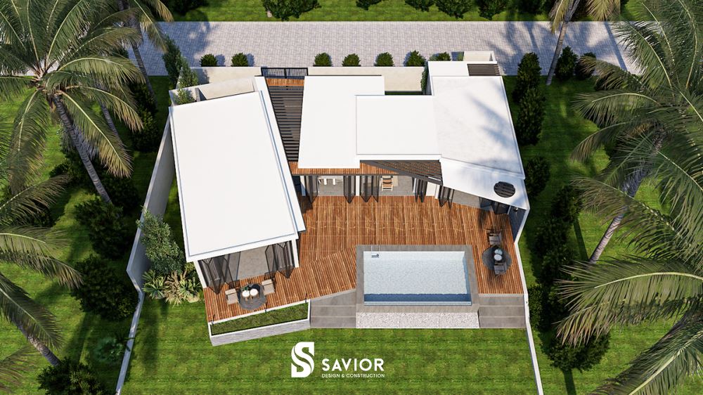 Kết cấu căn biệt thự 1 tầng độc đáo đầy ấn tượng