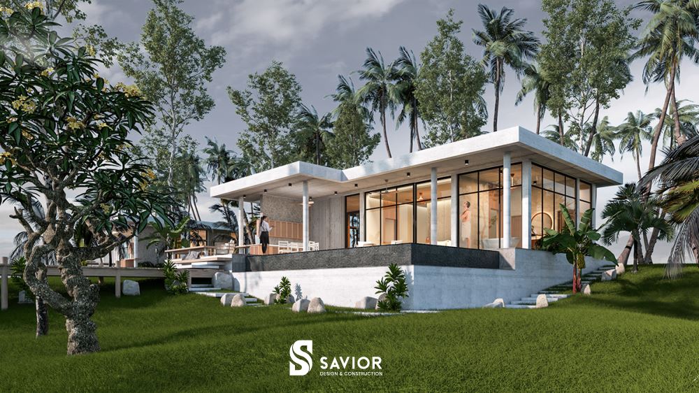 Căn biệt thự hiện đại, tiện nghi mà vẫn hòa hợp giữa thiên nhiên xanh ngần