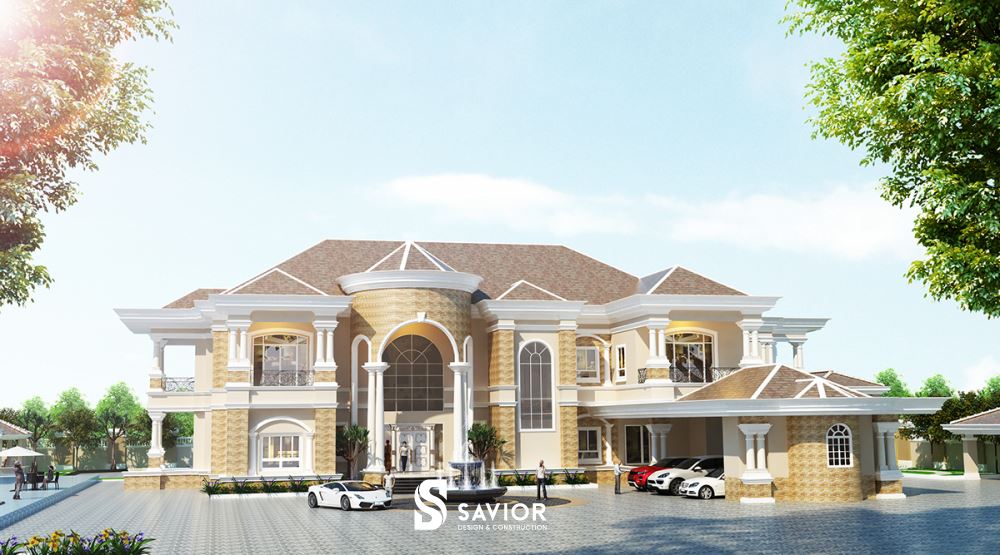 Tham khảo mẫu biệt thự 2 tầng kiểu châu Âu cổ điển