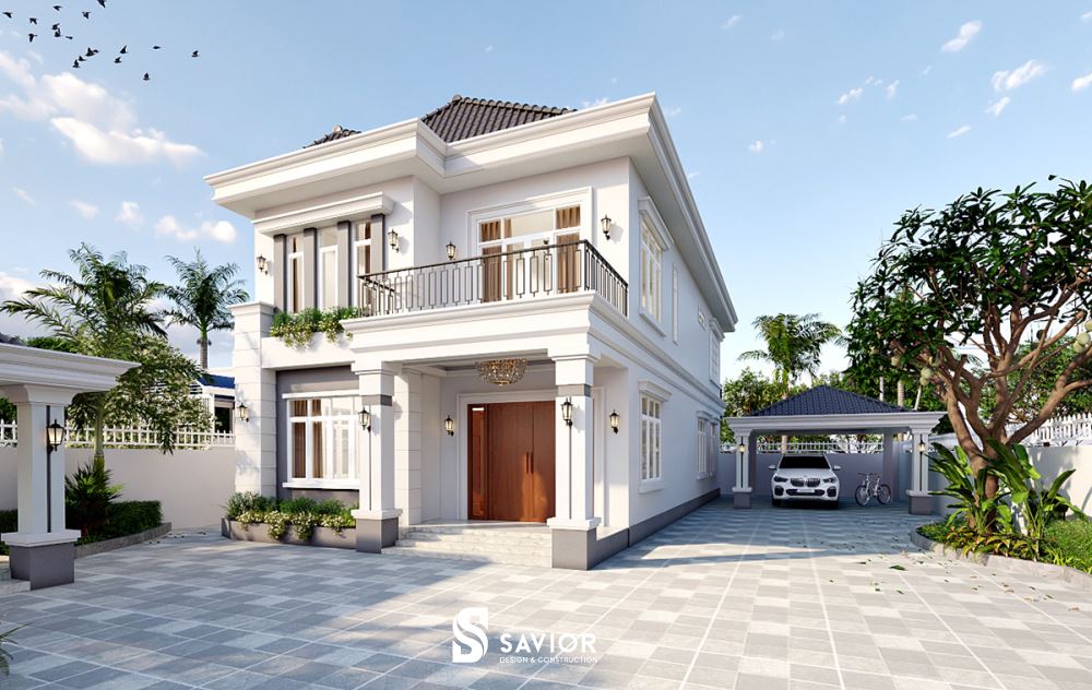 Nét hiện đại và tinh tế của mẫu biệt thự 2 tầng châu Âu hiện đại