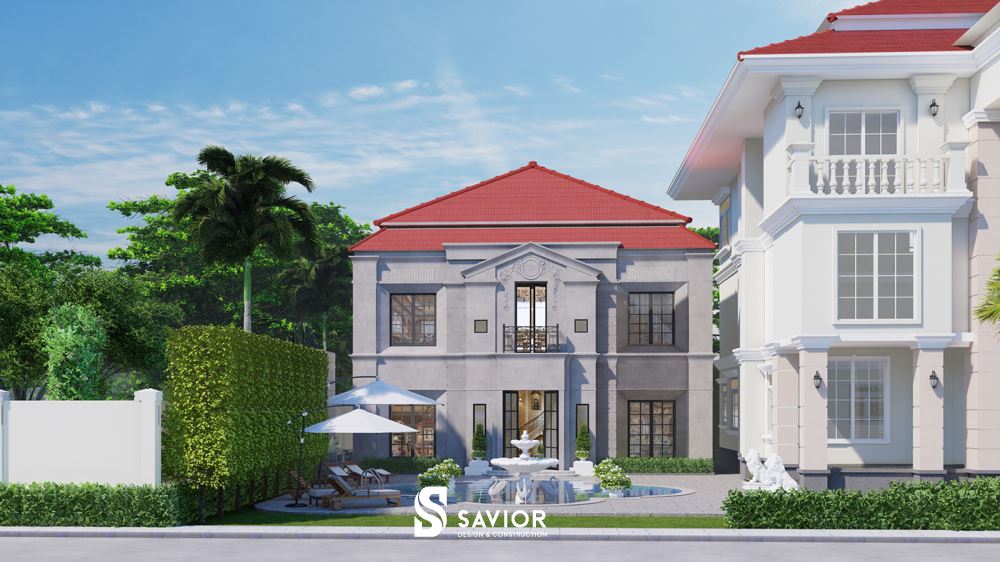 Căn biệt thự thoáng rộng với hồ bơi bên trong khuôn viên sân vườn