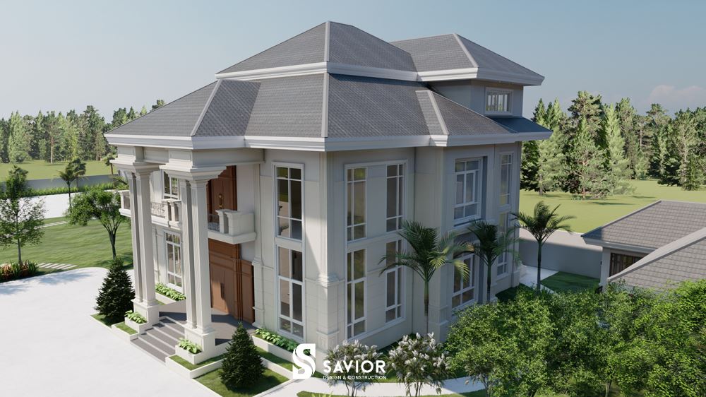 Thiết kế căn biệt thự như một tòa lâu đài sang trọng