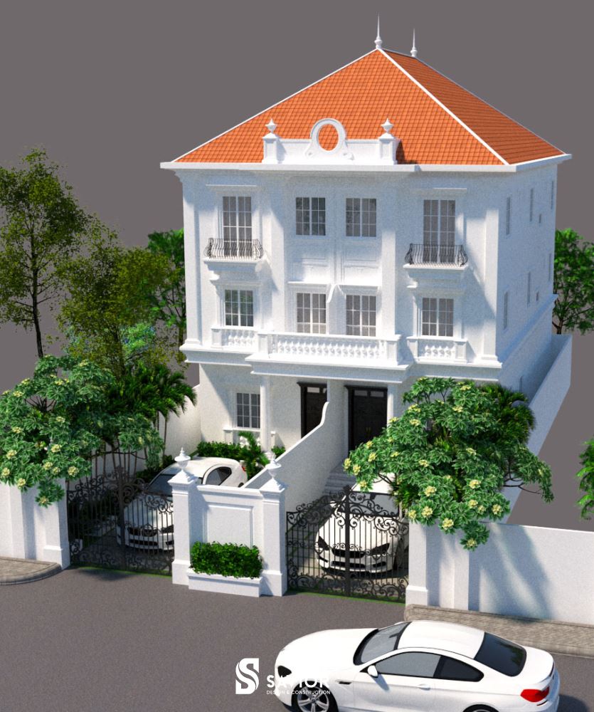 Thiết kế "sinh đôi" ấn tượng của căn biệt thự