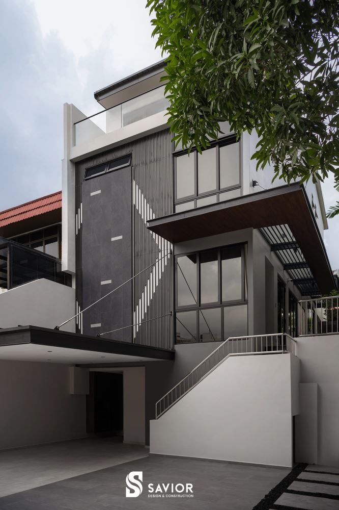 Kiến trúc mẫu thiết kế nhà biệt thự 2 tầng 100m2 2 phòng ngủ