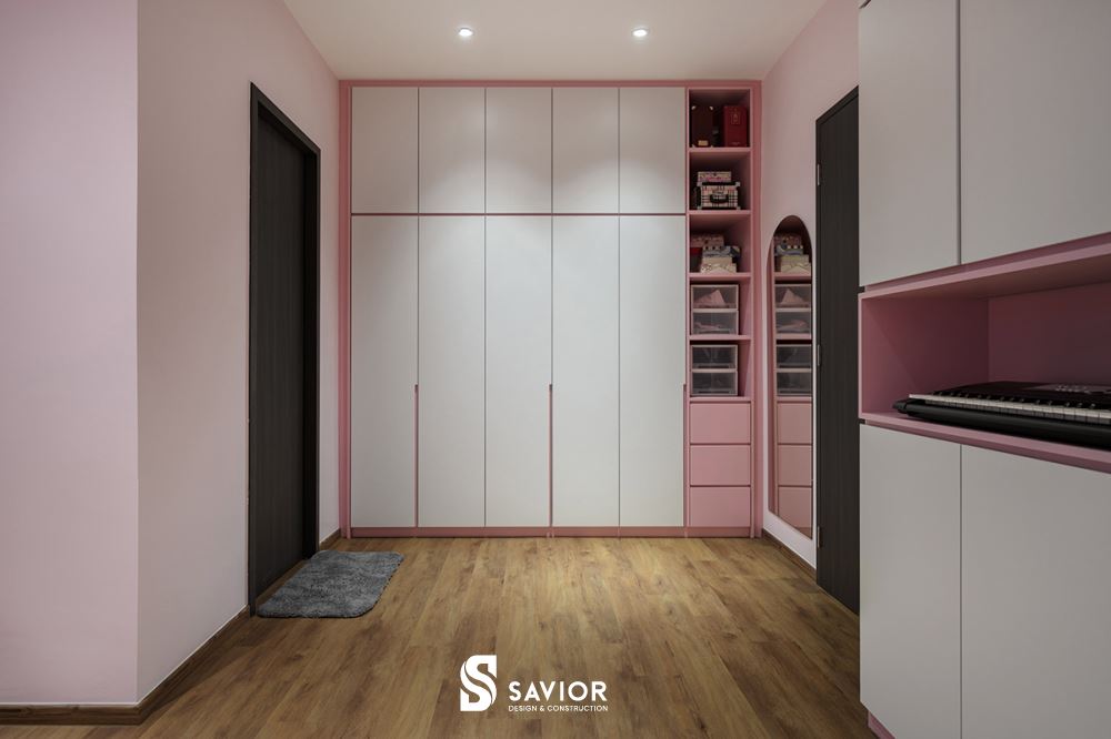 Hệ tủ quần áo âm tường tiết kiệm diện tích