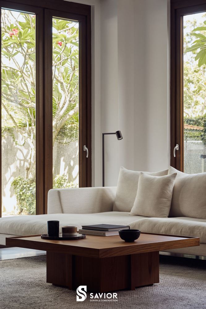 Các chất liệu được sử dụng mang đường nét nhẹ nhàng, thân thiện với thiên nhiên