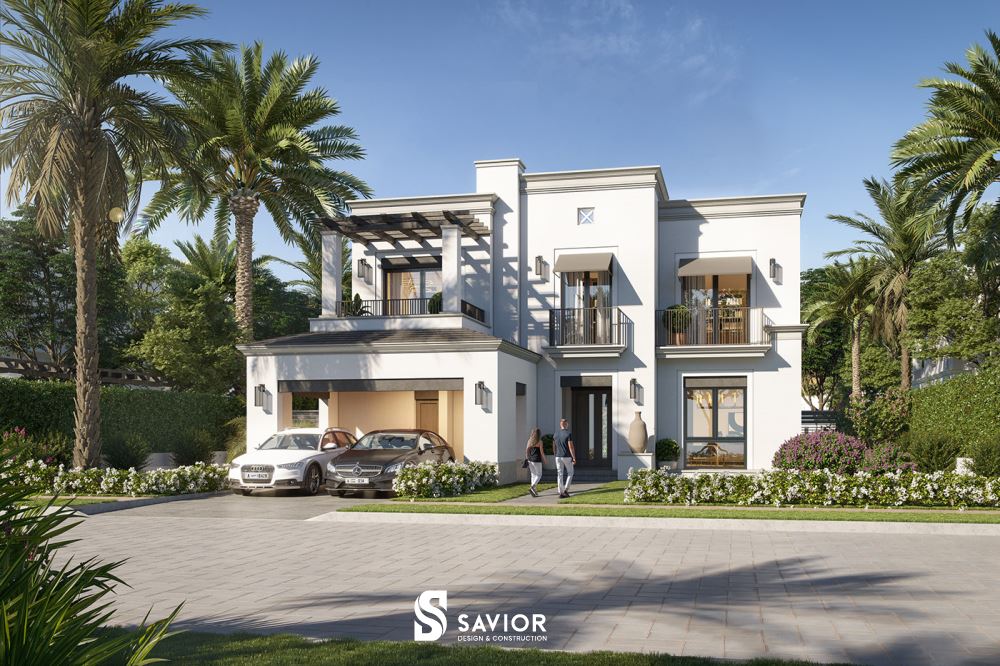 Mẫu thiết kế nhà biệt thự 2 tầng 100m2 mái bằng