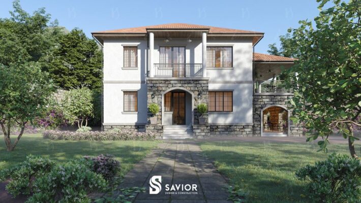 mau thiet ke nha biet thu 2 tang 100m2