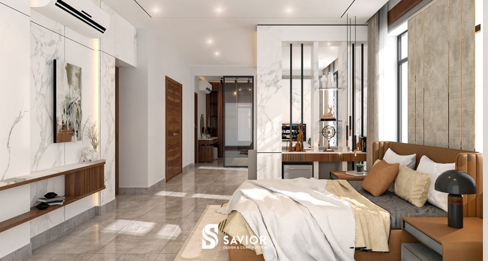 Top 5 mẫu thiết kế biệt thự 500m2 siêu sang, thời thượng đặc biệt 10 Không gian phòng ngủ ấm cúng, thoải mái rộng rãi