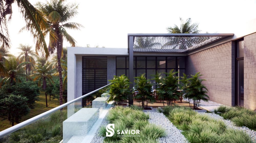 Top 5 mẫu thiết kế biệt thự 500m2 siêu sang, thời thượng đặc biệt 17 Bên trên sân thượng là một khu vườn nhỏ xanh mát