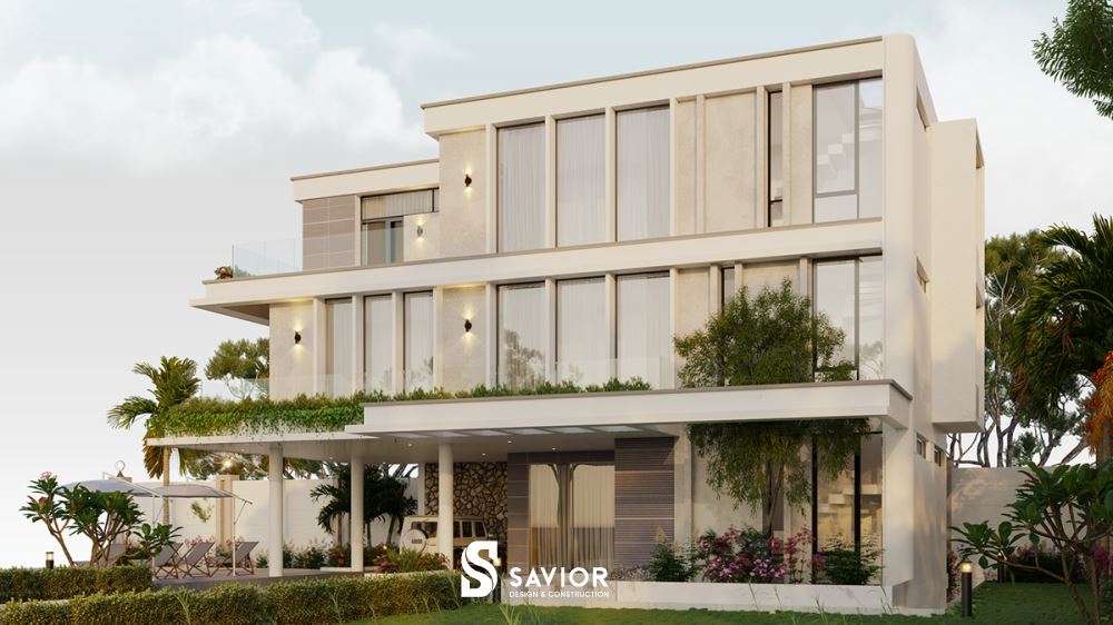 Top 5 mẫu thiết kế biệt thự 500m2 siêu sang, thời thượng đặc biệt 25 Gam màu kem be mang đến nét đep vừa tinh tế, nhẹ nhàng và hiện đại cho căn biệt thự