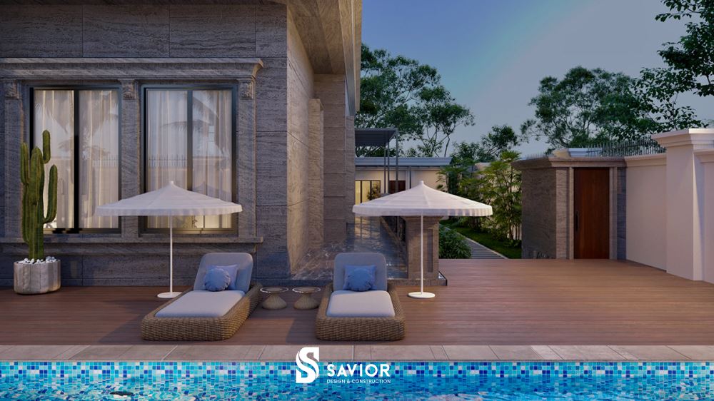 Top 5 mẫu thiết kế biệt thự 500m2 siêu sang, thời thượng đặc biệt 21 Khu vực bể bơi - không gian giải trí, thư giãn của cả gia đình