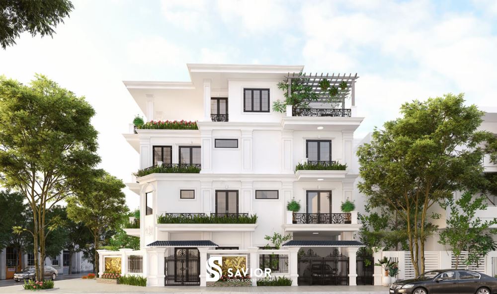 Mẫu biệt thự 3 tầng nhà vườn đẹp mắt, tiện nghi