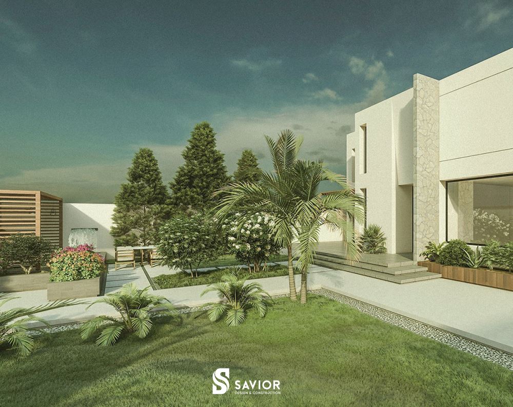 Cảnh quan sân vườn được bài trí khoa học, thanh bình