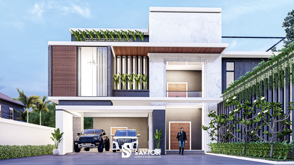 Góc nhìn trực diện của ngôi nhà