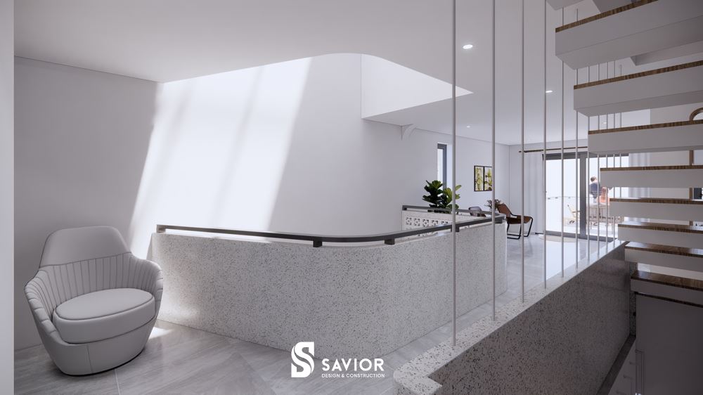 Giếng trời là một thiết kế được ưa chuộng trong những mẫu nhà ống