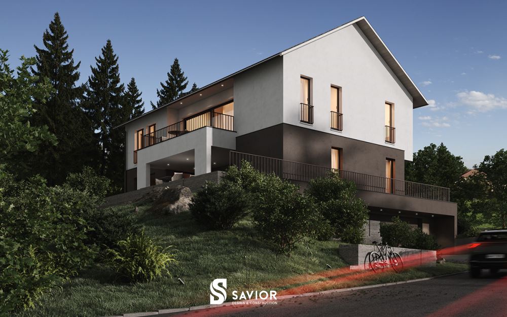 Thiết kế nhà mái Thái với phong cách hiện đại cho mẫu nhà 3 tầng mặt tiền 7m