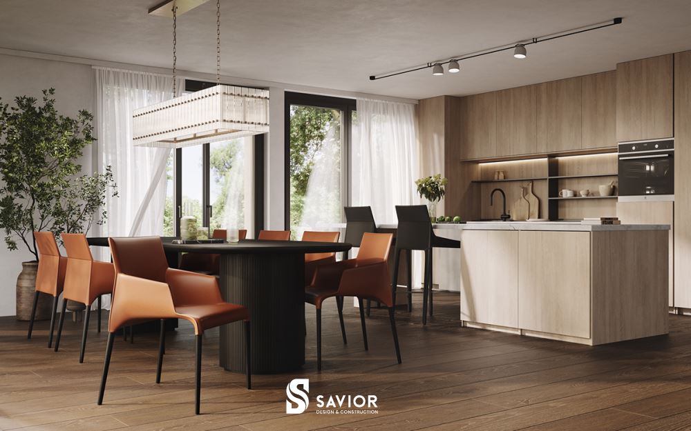 Nội thất hiện đại và tiện nghi của mẫu nhà