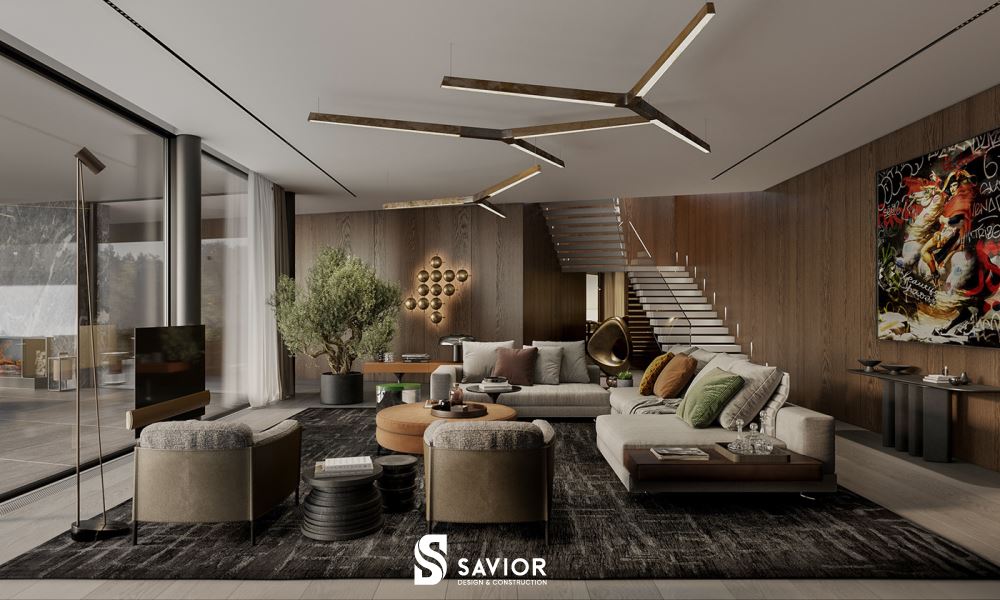 10+ Mẫu thiết kế nội thất biệt thự hiện đại, sang trọng 12 Thiết kế nội thất biệt thự hiện đại 2 tầng sang trọng