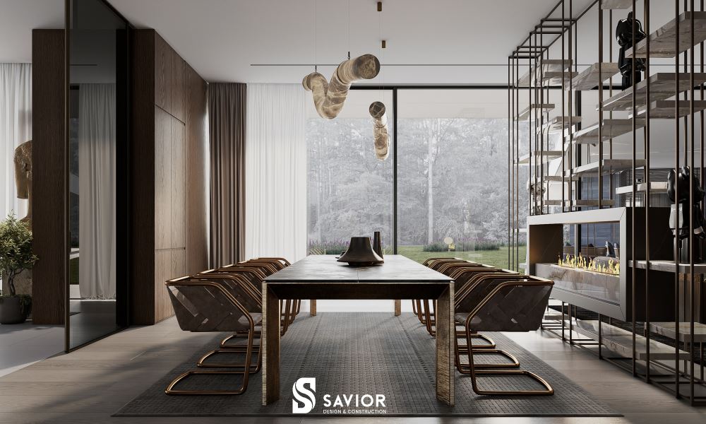 10+ Mẫu thiết kế nội thất biệt thự hiện đại, sang trọng 15 Khu vực phòng ăn thoải mái và ấm cúng