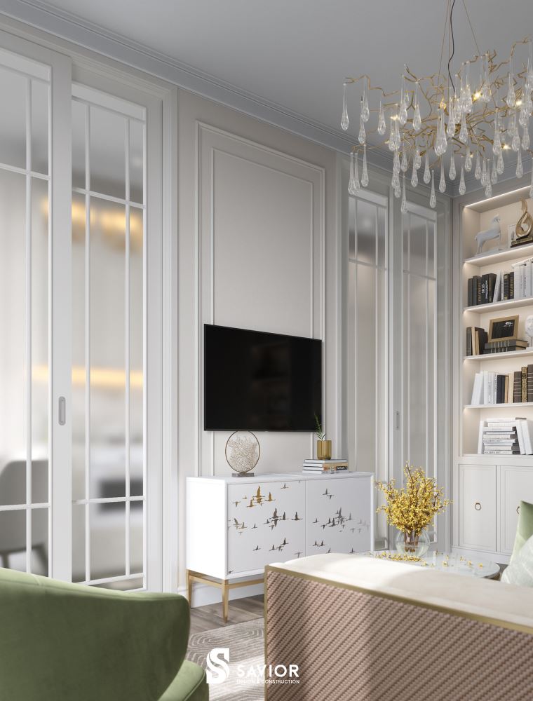 Thiết kế nội thất biệt thự tân cổ điển sang trọng và đẳng cấp 14 Nội thất với đường nét thanh mảnh, tinh tế