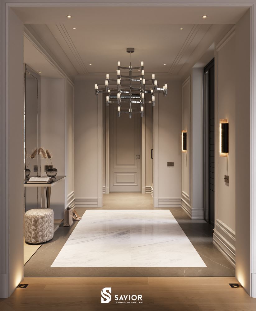 Thiết kế nội thất biệt thự tân cổ điển sang trọng và đẳng cấp 27 Trong thiết kế nội thất biệt thự tân cổ điển, các chi tiết đều được chăm chút đầy tinh tế