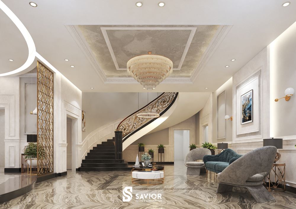 Thiết kế nội thất biệt thự tân cổ điển sang trọng và đẳng cấp 1 thiet ke noi that biet thu tan co dien