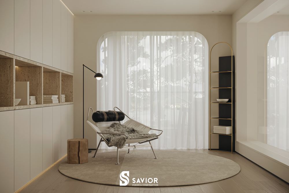 Nội thất được tối giản hóa với những đường nét thanh mảnh