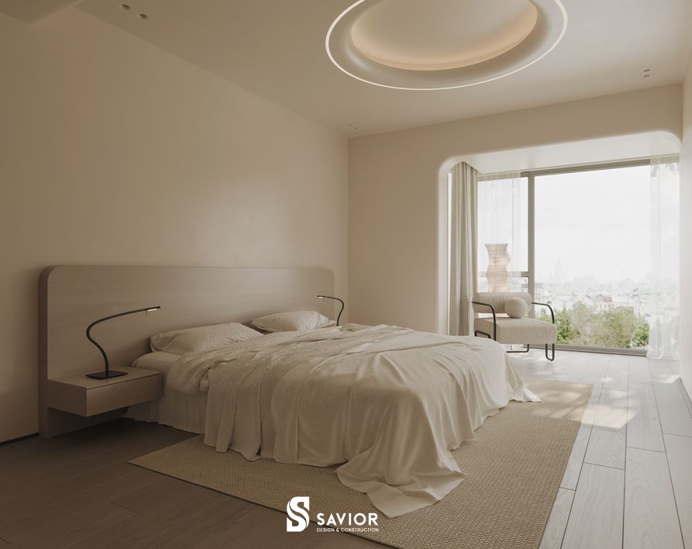 Bên cạnh phòng ngủ là ban công thư thái