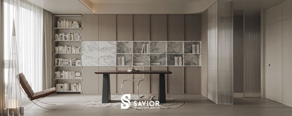 Phòng làm việc tiện nghi, không gian bố trí hài hòa