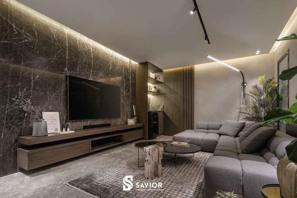 Khu vực phòng khách phụ của mẫu thiết kế nội thất nhà liền kề đẹp