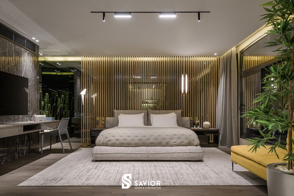 Phòng ngủ thiết kế hài hòa, thư thái và thoải mái