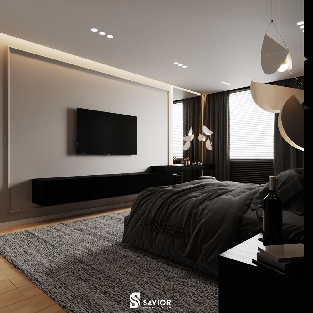 Phòng ngủ được thiết kế thông thoáng, rộng rãi tạo cảm giác dễ chịu vô cùng