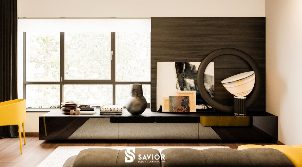 Không gian phòng sách được bố trí đậm chất nghệ thuật