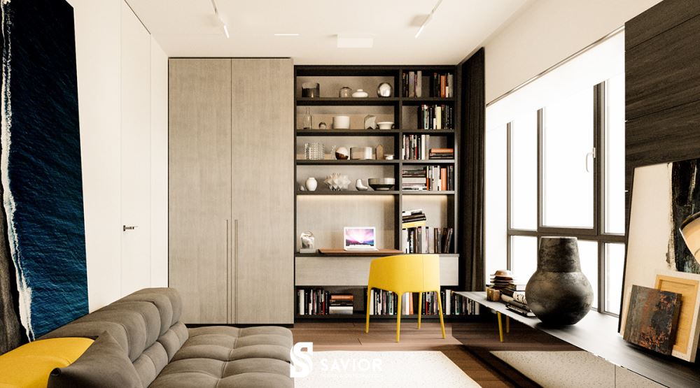 Không gian bố trí hài hòa, đầy đủ về công năng sử dụng