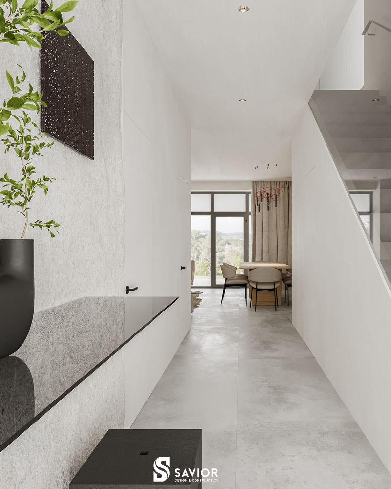 Lối đi hẹp được tận dụng làm nơi thư giãn của cả gia đình