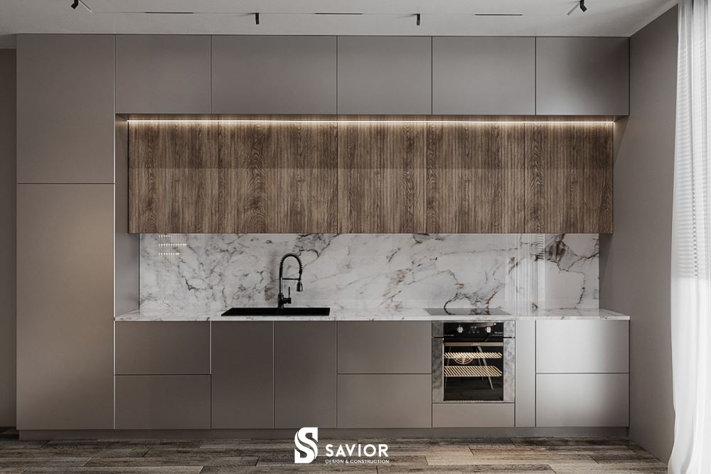 Phong cách hiện đại đặc trưng với những đường nét thanh mảnh, gọn gàng