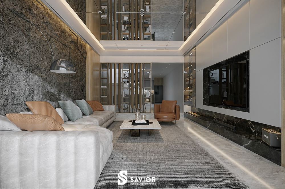 Không gian phòng khách thường sử dụng những gam màu trung tính