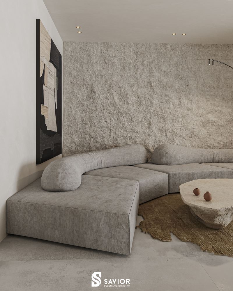 Phần ốp tường có họa tiết độc đáo, ấn tượng vô cùng