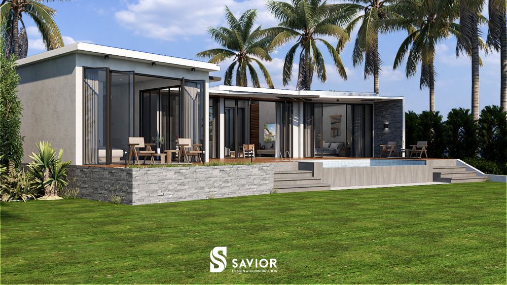 Khuôn viên sân vườn thoáng mát, xanh tươi