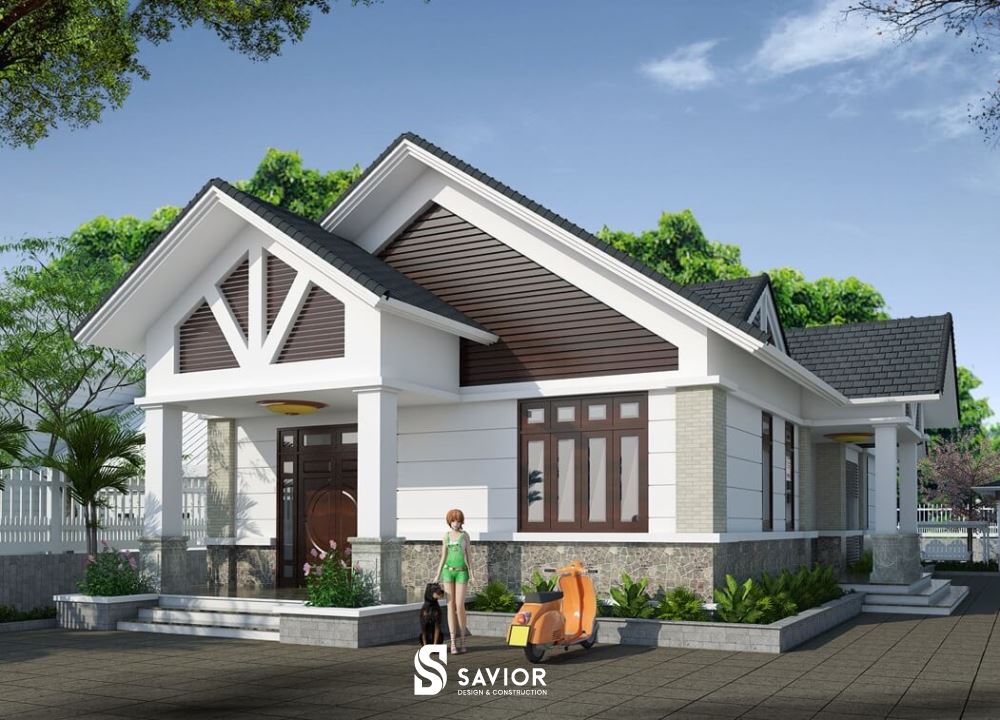 Mẫu thiết kế nhà 1 tầng đẹp