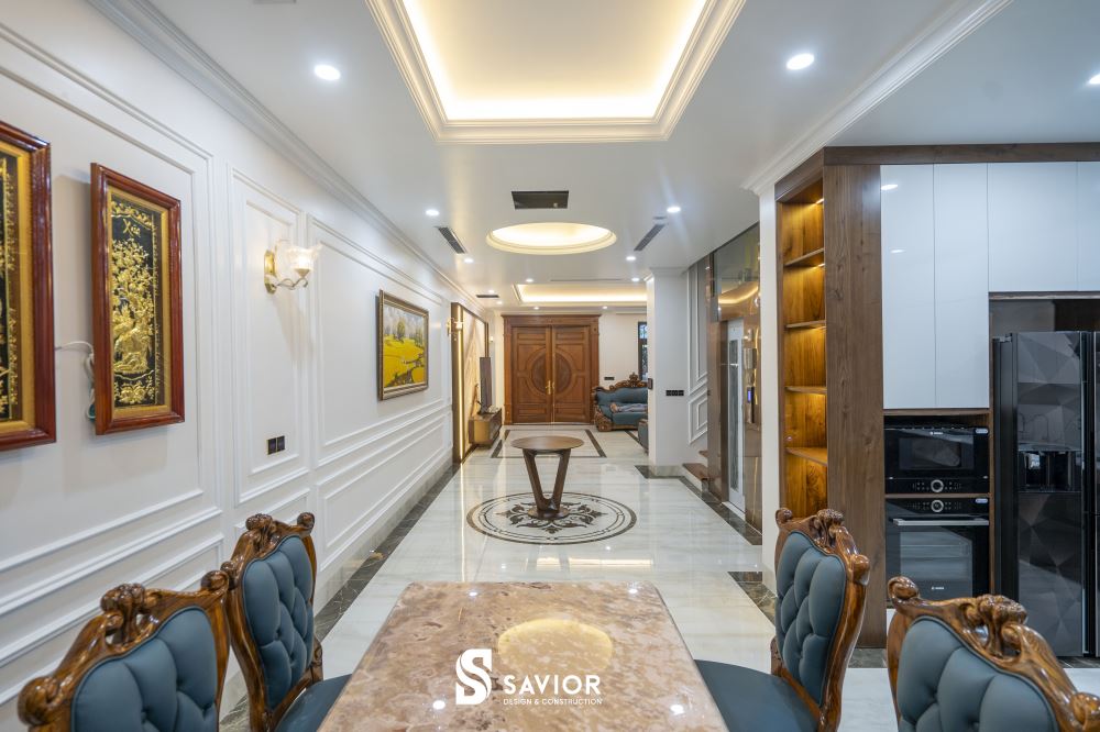 4 mẫu biệt thự gỗ óc chó SANG TRỌNG xứng đáng tham khảo nhất 9 Không gian thông thoáng, liền mạch