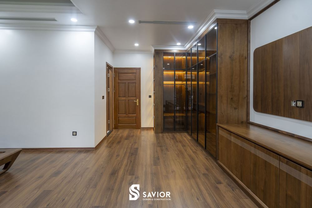 4 mẫu biệt thự gỗ óc chó SANG TRỌNG xứng đáng tham khảo nhất 22 Toàn bộ nội thất đều được sử dụng chất liệu gỗ óc chó cao cấp