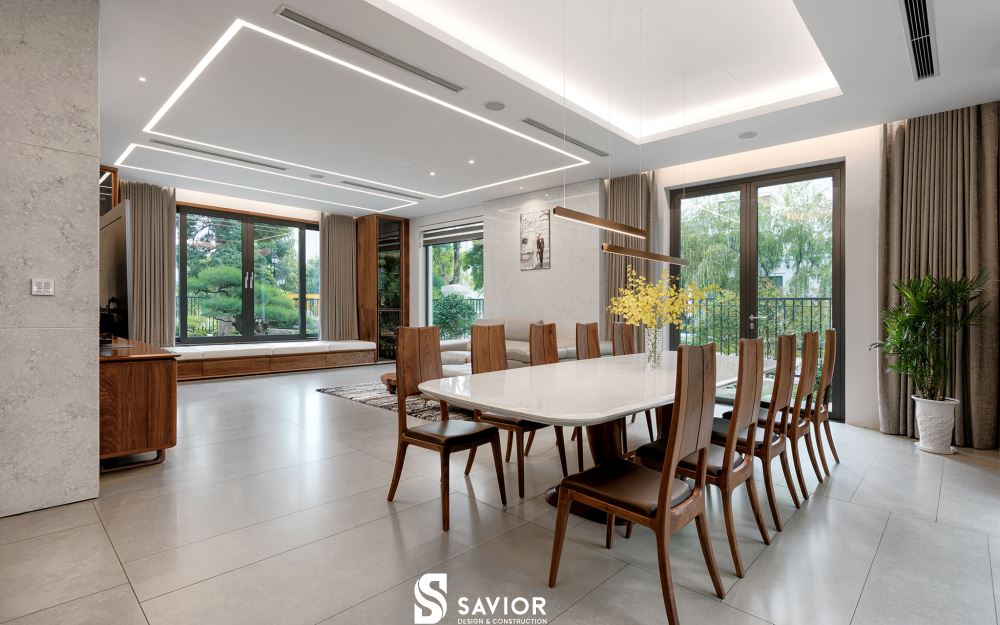 4 mẫu biệt thự gỗ óc chó SANG TRỌNG xứng đáng tham khảo nhất 36 Toàn bộ căn biệt thự được thiết kế mở, tạo không gian rộng rãi, thông thoáng